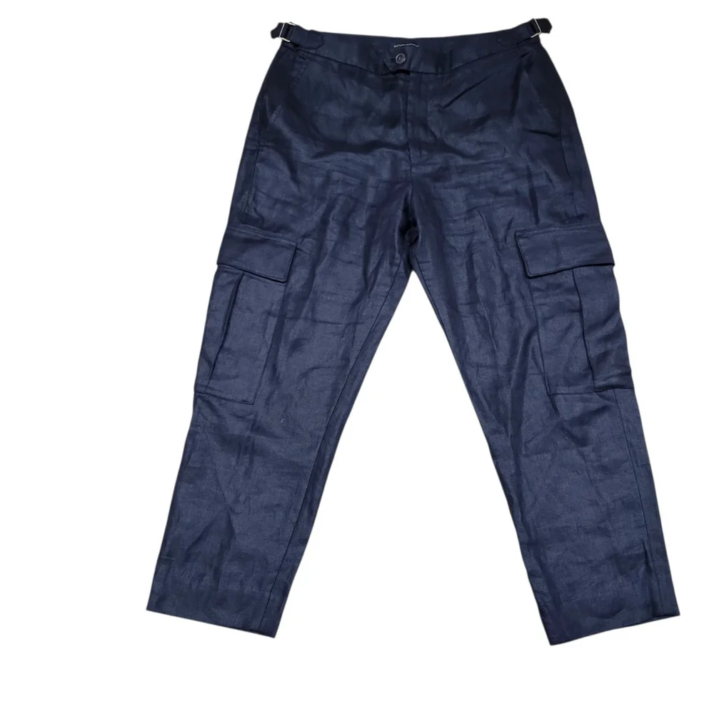 Banana Republic Relaxed Fit Cargo Pants Adjustable Waist Strap Size 12 Women's